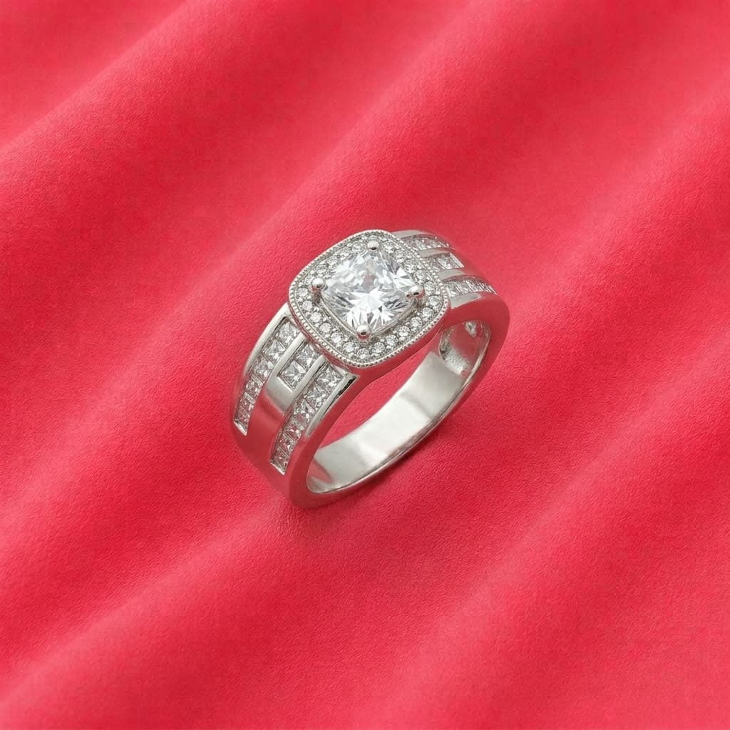 Cushion Halo Statement Ring 3