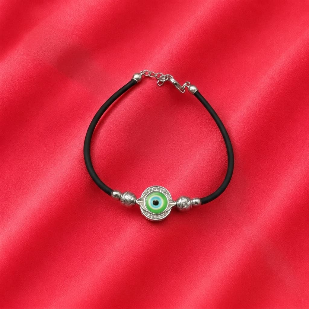 Emerald Evil Eye Cord Bracelet