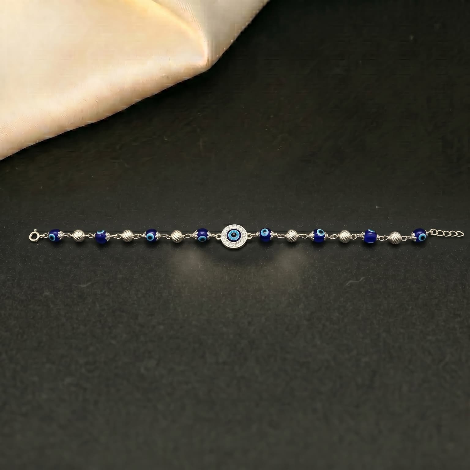 Evil Eye Bead Bracelet