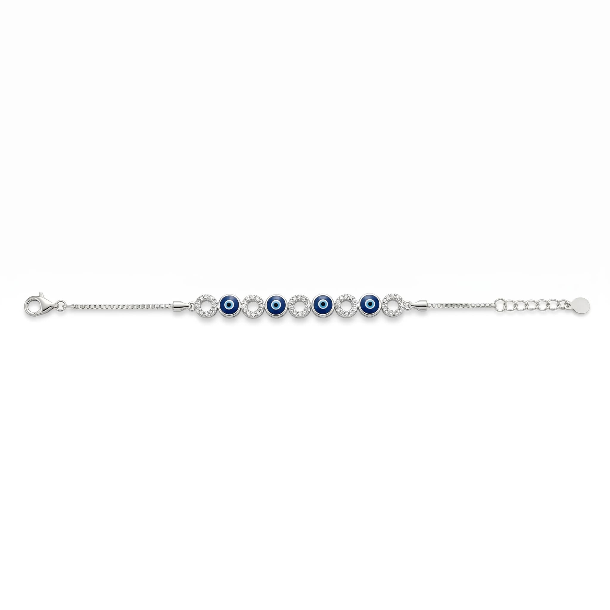 Evil Eye Disc Station Bracelet