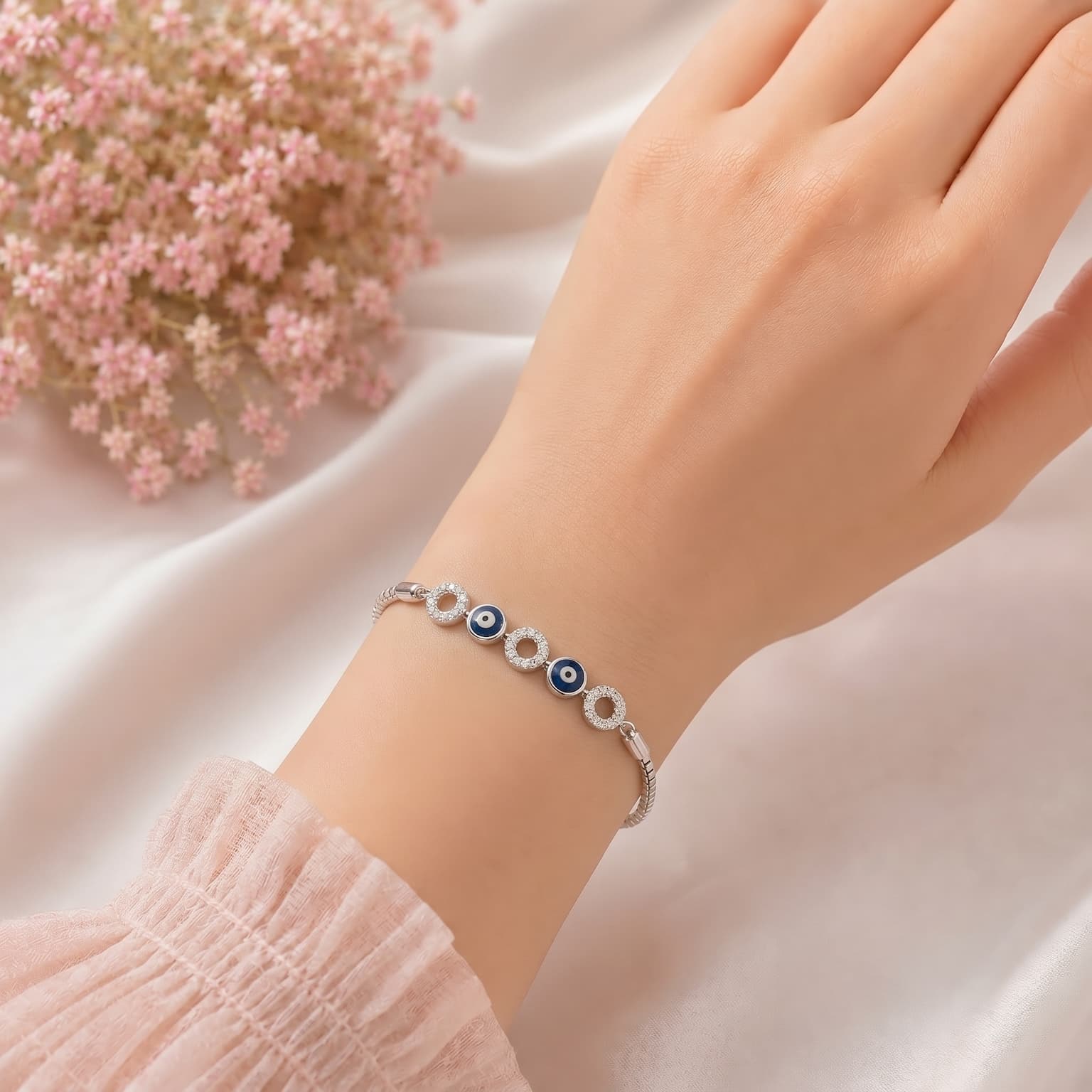 Evil Eye Disc Station Bracelet 4