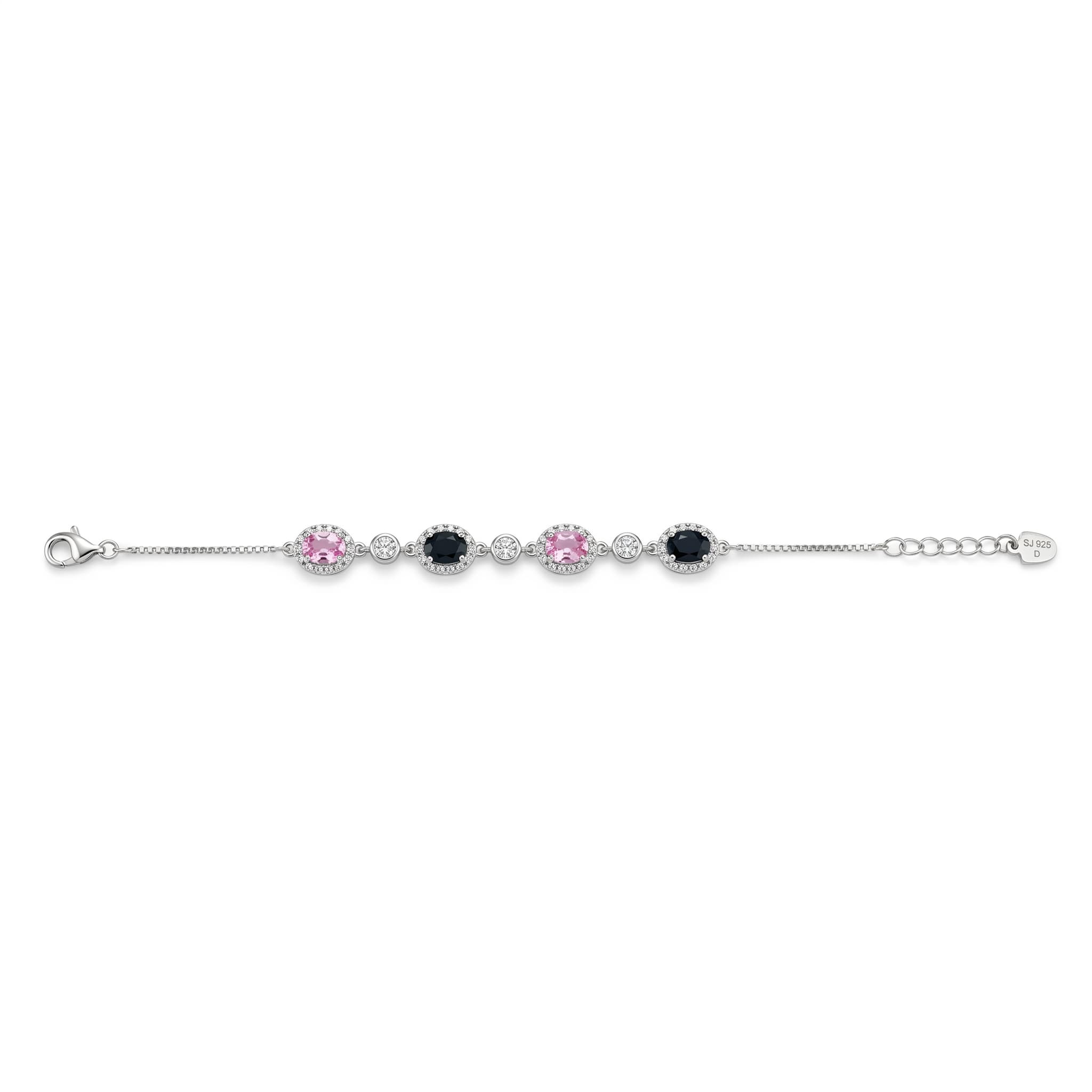 Halo Oval Station Bracelet