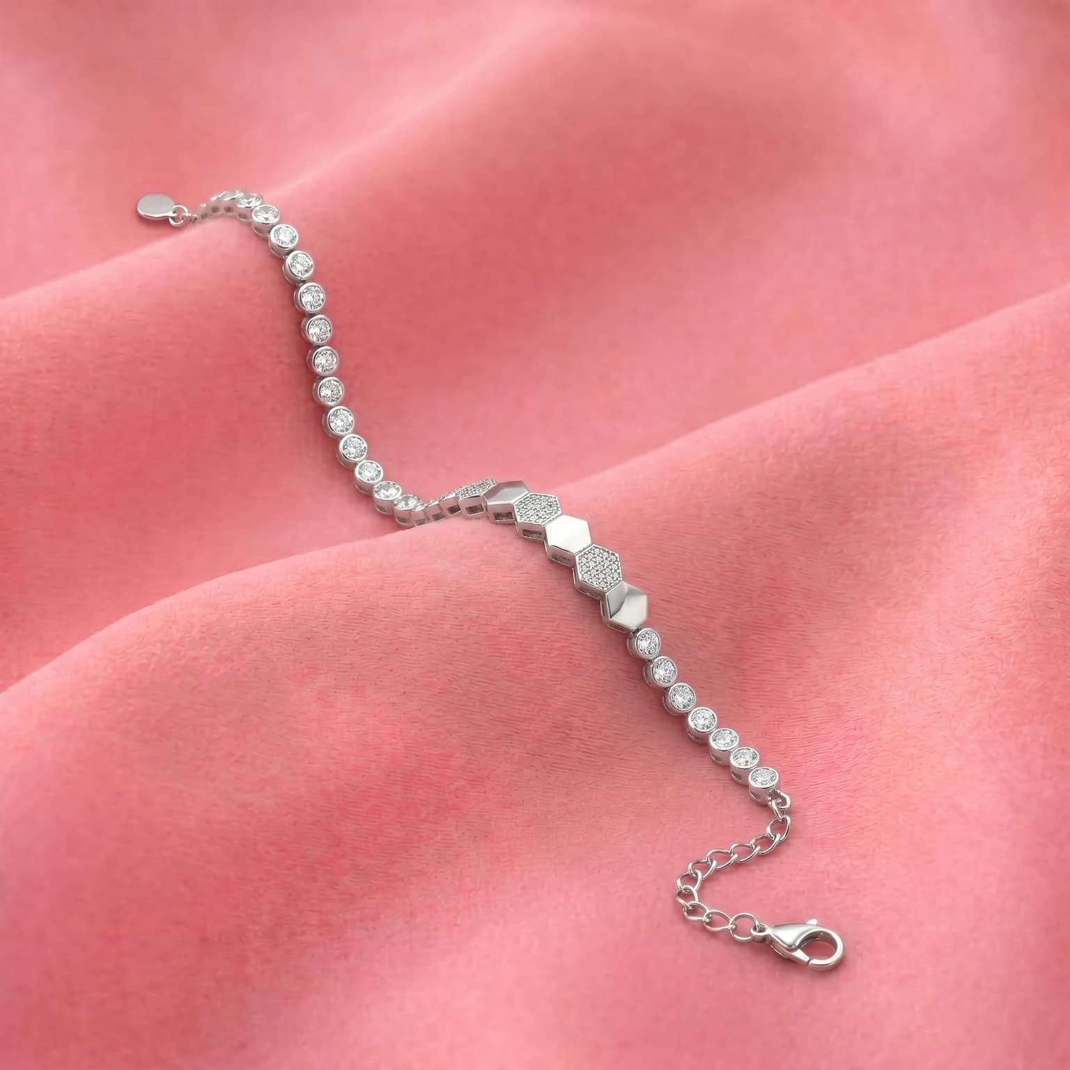 Hexagon Pave Bracelet 3