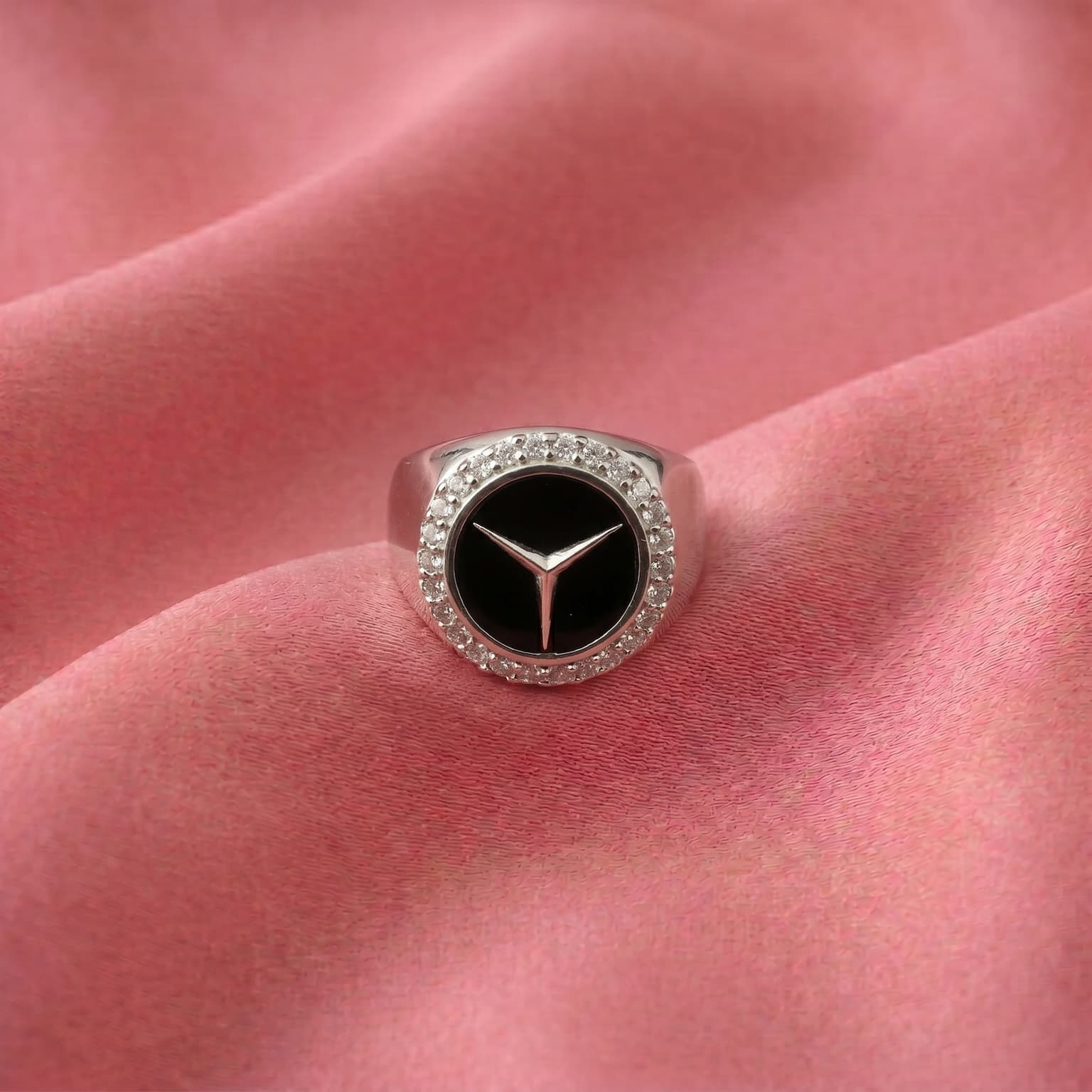 Men's Onyx Star Signet Ring