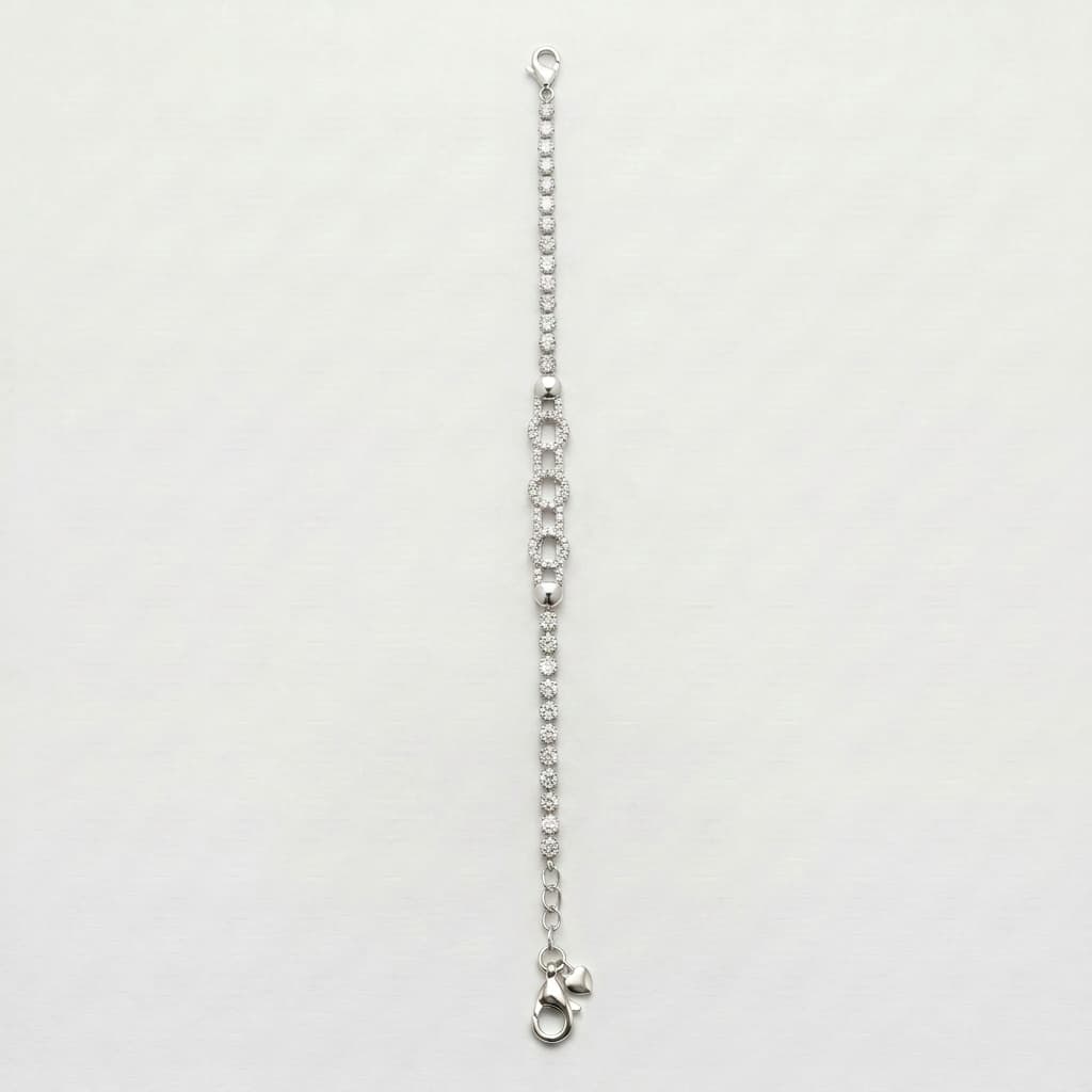Pave Link Station Bracelet