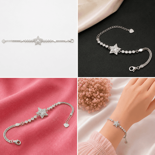 Pave Star Station Bracelet 5