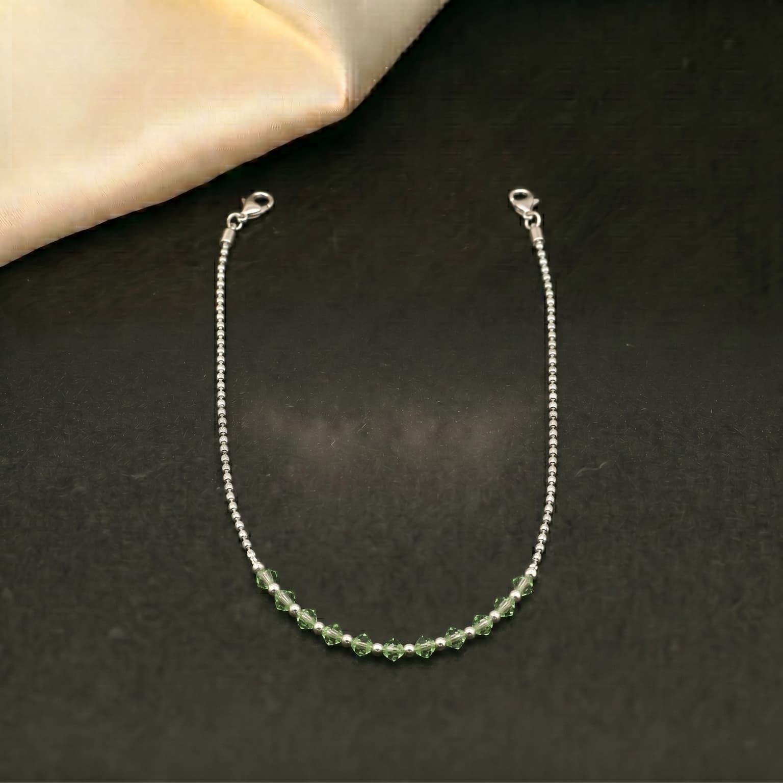Peridot Crystal Bead Necklace