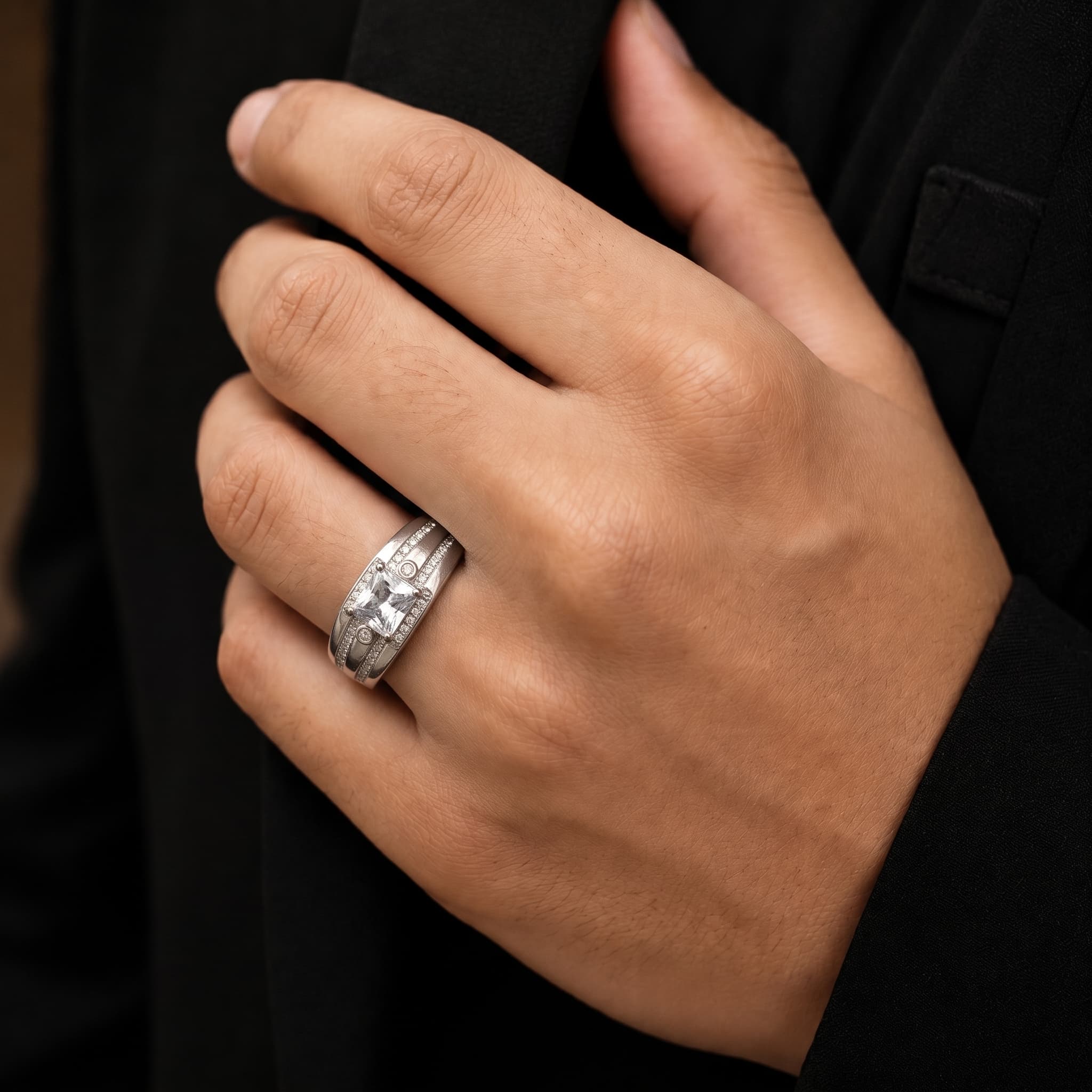 Princess Halo Gents Ring 4