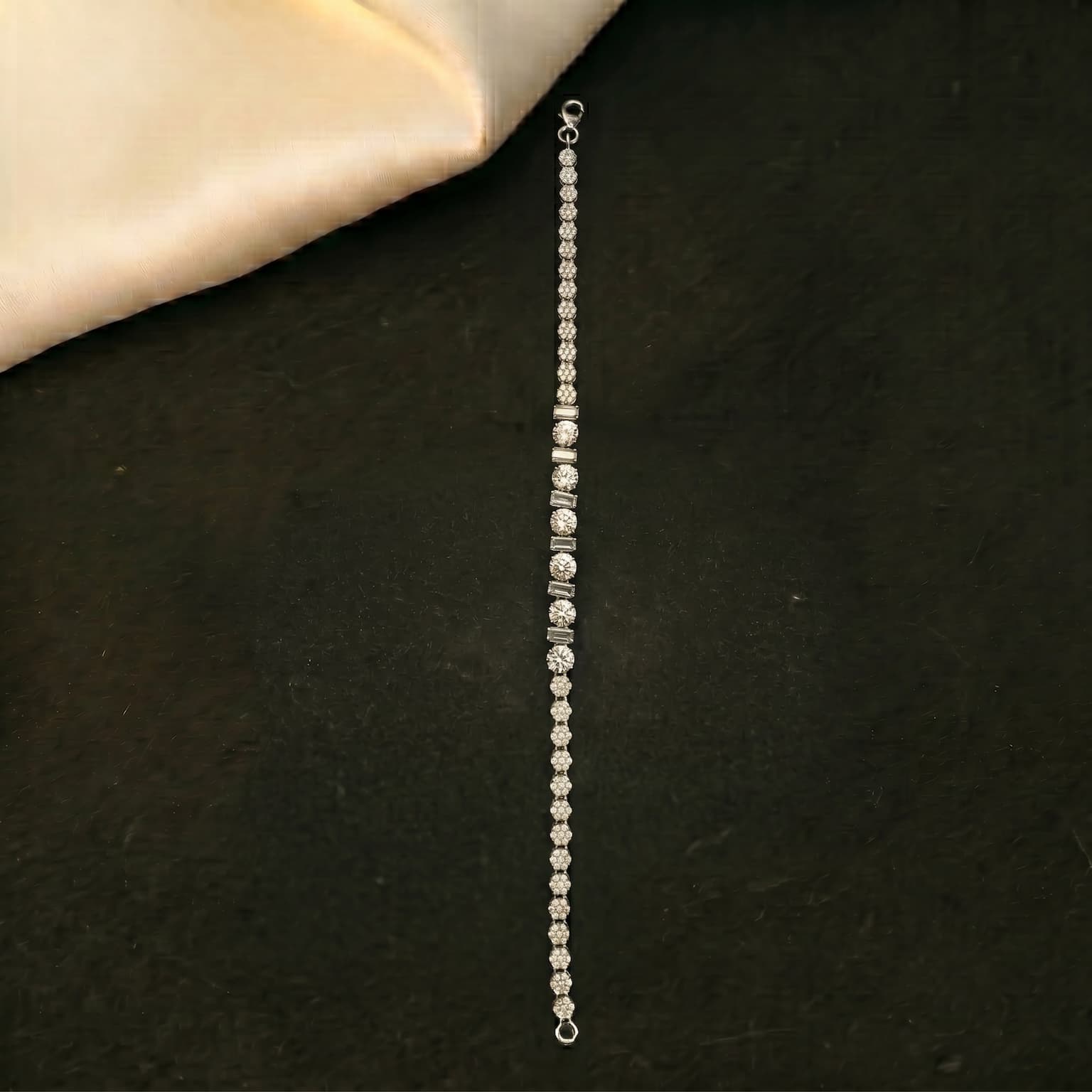 Round & Baguette Tennis Bracelet