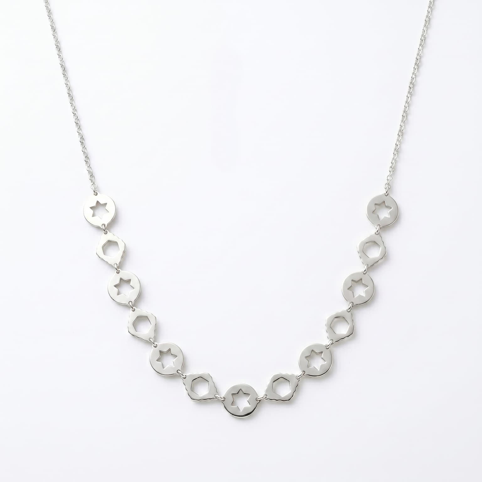 Star Disc Station Necklace