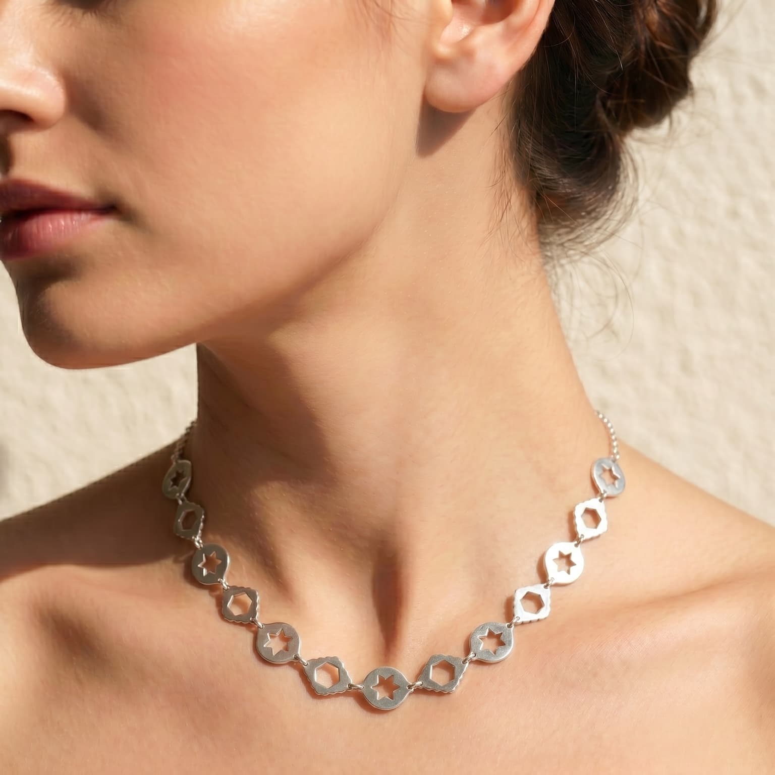 Star Disc Station Necklace 4