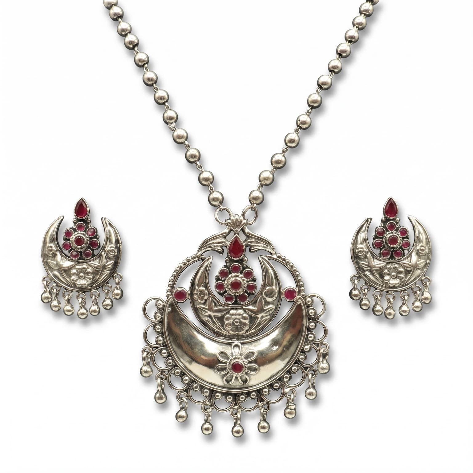 Chand Temple Necklace & Earring Set