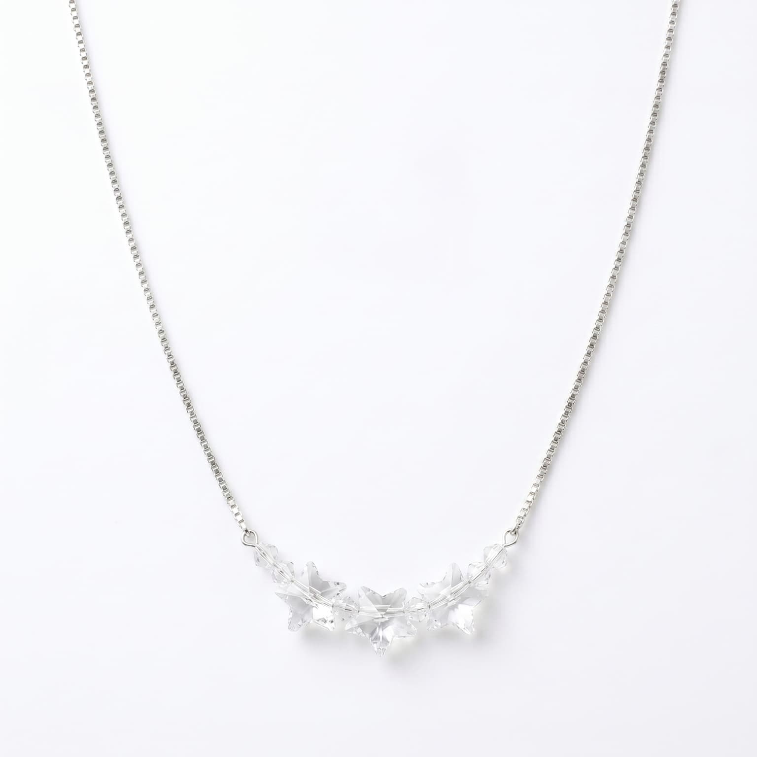 Crystal Butterfly Cluster Necklace