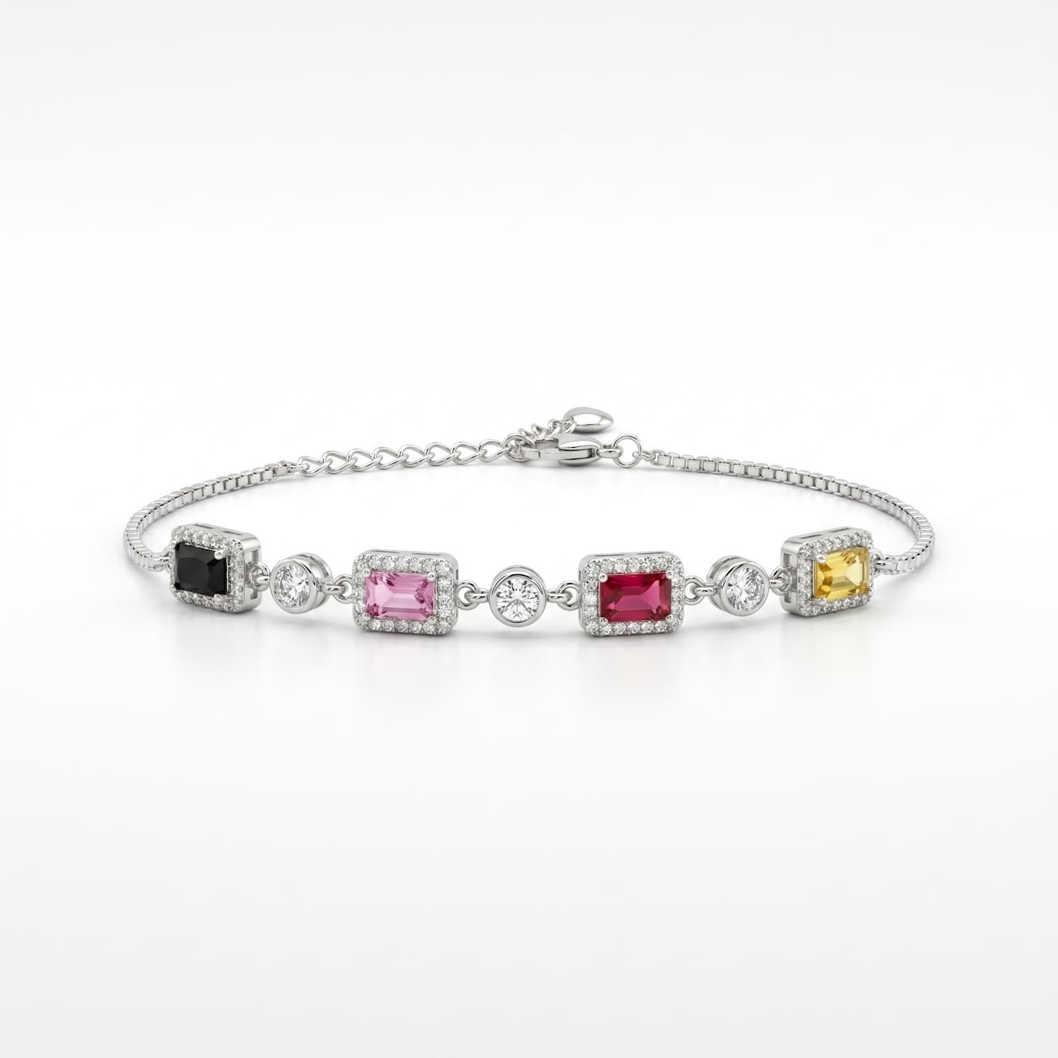 Emerald Cut Multi Stone Bracelet
